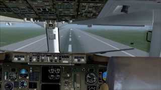 Boeing 767300 Cockpit Snowy Landing at Prague FS2004 [upl. by Solotsopa]