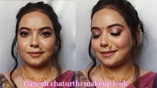 Ganesh chaturthi makeup look  makeuptutorial makeup [upl. by Mable]