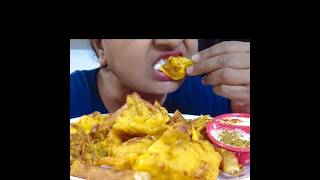 Pakore eating with mionis mukbang youtubeshorts [upl. by Ahsiat53]