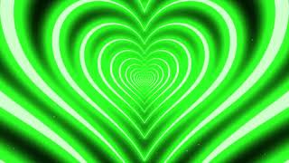 💚Green Neon Lights Love Heart Tunnel Background Video1Hour No Sound Heart Background  Wallpaper [upl. by Aras]