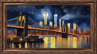 The Art Corner  Stunning Digital Art of a Cityscape at Night – Perfect for Your TV Screen [upl. by Uht]