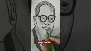 Realistic drawing ❤‍🔥🔥shorts realisticdrawing drbrambedkar artist [upl. by Akemak148]