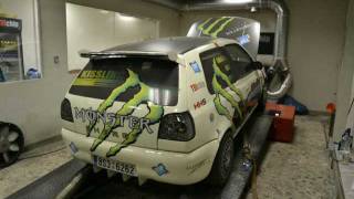 VW Golf 3 18T 110kW AGU GT2871R 550cc 404HP on dyno [upl. by Corina]