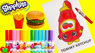 Shopkins Coloring Page Tommy Ketchup with Season 6 and Happy Places [upl. by Margaretha]