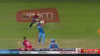 Ab de Villiers 48 off 19 balls CSA T20 Challenge Dec 1 2017 [upl. by Ecirtam665]