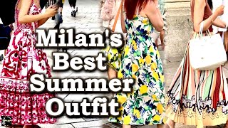 Milan’s Best Summer Outfit  2024 Summer Italian Fashionable Outfit amp Stylish Looks [upl. by Aldercy177]