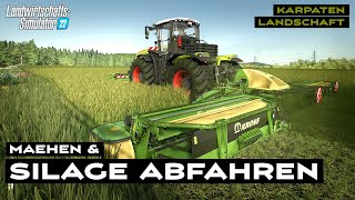 LS22  Karpatenlandschaft 60  Silage abfahren mit Follow Me mähen und Bestände checken [upl. by Tayler498]