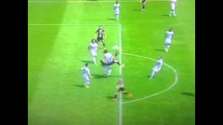 Lokeren  Zulte Waregem21 Junior Dutra amazing bicycle goal 3082014 [upl. by Malim395]