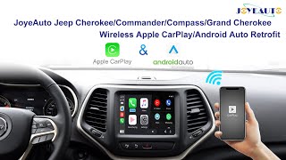 JoyeAuto Wireless Apple CarPlay Android Auto Retrofit for JEEP Cherokee Grand Cherokee Uconnect 84 [upl. by Ranite]