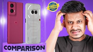 Nothing Phone 2A vs Moto Edge 50 Fusion  Best Phone under Flipkart Big Billion Day sale [upl. by Granthem]