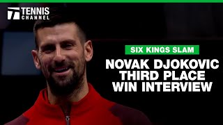 Novak Djokovic Pays Respect to Nadal Reflects on Rivalry  Six Kings Slam PostMatch Interview [upl. by Bandur126]