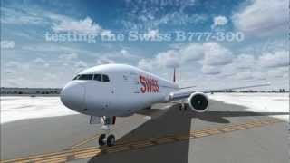 FSX SWISS B777300 testing [upl. by Dame]