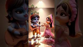 Radha Krishna singing ❤️🦚radhakrishna viralshort shortvideo ytshorts [upl. by Attalanta]