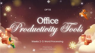 OPT111 OFFICE PRODUCTIVITY SUITE 1 PRELIMS WEEK 23 PART 03 [upl. by Corsetti12]