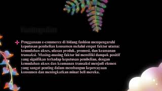 Pengaruh Penggunaan Ecommerce di Bidang Fashion Terhadap Keputusan Pembelian Konsumen Eka Purwanti [upl. by Ecaidnac]