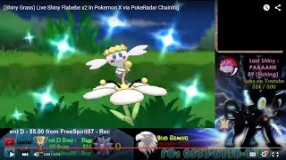 Shiny Grass Live Shiny Flabebe x2 In Pokemon X via PokeRadar Chaining [upl. by Russian]