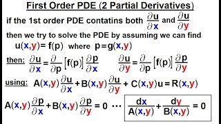 Math Partial Differential Eqn  Ch1 Introduction 20 of 42 1st Order PDE 2 Partial Deriv [upl. by Ahsita256]