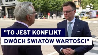 Szymon Hołownia o potrzebie wsparcia dla Ukrainy i napięciach w polityce amerykańskiej TVN24 [upl. by Gustavus]