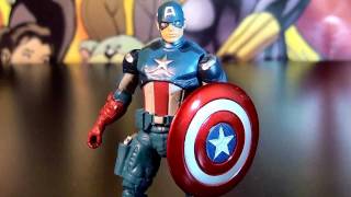 R175 Hasbro The Avengers Movie  Shield Launcher Captain America 375quot Action Figure Review [upl. by Zolly]