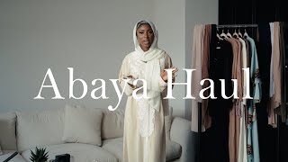 Abaya Haul  Modest Try On Haul  Aisha Alabi [upl. by Ettennej935]