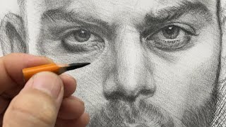 Realistic Drawing Shading LIVE Charcoal Pencil Portrait Tutorial [upl. by Asilav]