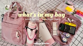 back to school prep 🎒 whats in my backpack school essentials haul ep 001 [upl. by Nelehyram]