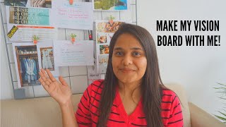 Vlog Make My Vision Board With Me  2020 Vision Board  How To Make A Vision Board Indian [upl. by Nohcim]