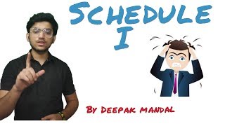 21 Schedules under GST  SCHEDULE  I  Part1 Deepak mandal [upl. by Llenehc363]