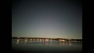 comet over Canandaigua lake NY 1018 [upl. by Neehsas]