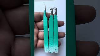 Eyelash extensions tweezer Color Coating  finishing ￼tweezers beautyproducts art [upl. by Hogarth]