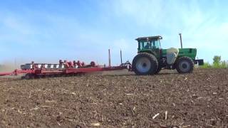 Planting Corn in Minnesota with a Deutz Allis 9170 tractor and a 16 row White Corn Planter [upl. by Ingeborg414]