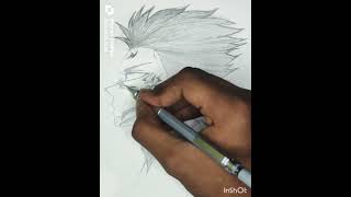 🗿 draw sukuna from jujutsu kaisen  speed art003 😱viral short [upl. by Dinan]