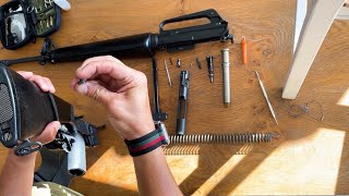 M16A1  Assembly and disassembly [upl. by Nilekcaj239]