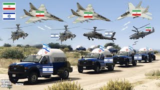 Irani Fighter Jets amp War Helicopters Attack on Israeli Army Convoy  Israel vs Iran War  GTA 5 [upl. by Lukash]