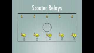 Physical Education Games  Scooter Relays [upl. by Erland442]