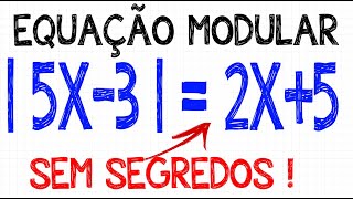 CONSEGUE resolver essa EQUAÇÃO MODULAR  x13x2 [upl. by Woolson]