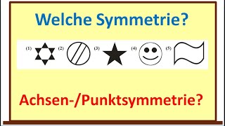 Achsensymmetrie Punktsymmetrie erkennen  Mathewettbewerb Hessen 2005  Auswertung einfach erklärt [upl. by Jimmie810]