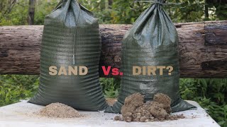 Sandbag Vs Dirtbag Can dirt stop anything sand can [upl. by Dnomyar]