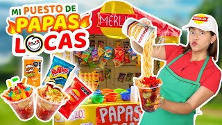 🤪 MI PUESTO de PAPAS LOCAS 🔥 GOMITAS 🍟 PICOSAS Y DULCES 🌶 CONNY CHANGARROS [upl. by Arabelle]