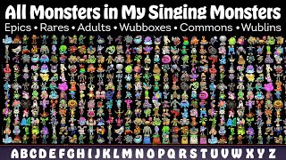 All Monsters in My Singing Monsters by Alphabetical order  All Sounds amp Animations 433 [upl. by Dymphia]