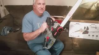 Oregon cs1500 Corded Electric SelfSharpening Chainsaw Unboxing [upl. by Subak617]