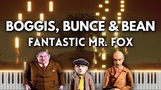 Boggis Bunce and Bean  Piano Tutorial  Cover Fantastic Mr Fox Soundtrack FREE MIDI [upl. by Nnylak]