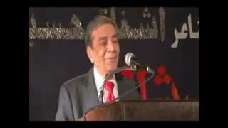 Zia Mohyeddin recites Ashfaq Hussains quotMohabbat Aur Zarooratquot Karachi  January 10th 2012 [upl. by Knarf317]