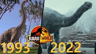 Evolution Of SAUROPODS in the Jurassic Franchise 19932022 [upl. by Nylevol]