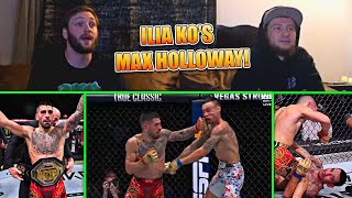 INSANE Ilia Topuria Vs Max Holloway REACTION ufc ufc308 iliatopuria mma MAXHOLLOWAY KO FIGHS [upl. by Adelle]