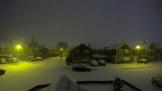 Timelapse Shows Beast From The East Over Houses [upl. by Meijer269]