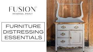 How to Distress Furniture  The Essential Tools  Fusion™ Mineral Paint [upl. by Kingsley501]