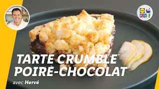 Tarte crumble poire chocolat  Lidl Cuisine [upl. by Engdahl]