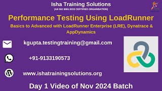 Performance Testing using LoadRunner Day 1 13th November 2024 [upl. by Thedric]