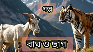 Bengali Moral Story A Goat And A Tiger ঈশপের গল্প  Ishoper Golpo  Aeshope Bengali Story [upl. by O'Gowan]